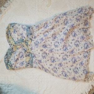 Kimchi Blue small floral strapless dress